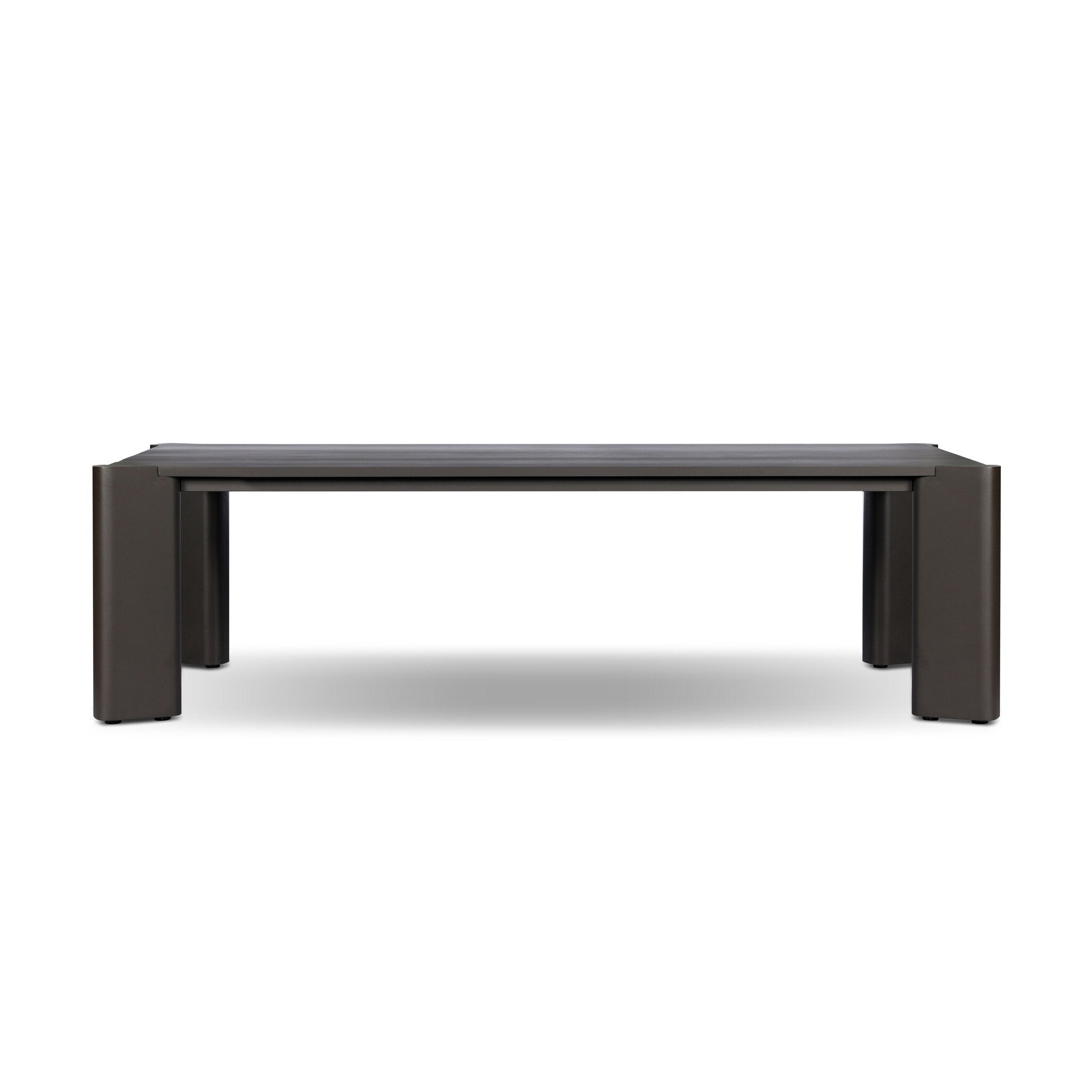 Soho Outdoor Metal Dining Table-106" in Bronze