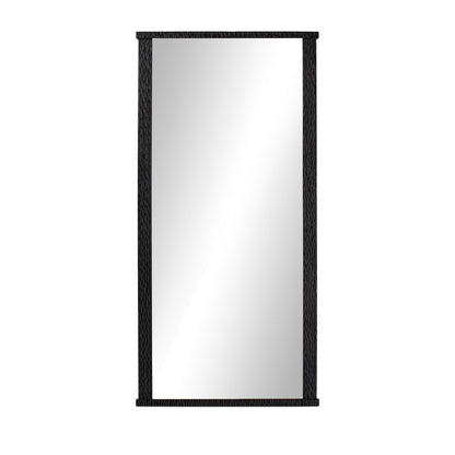 Cayman Mirror in Carved Black Mango