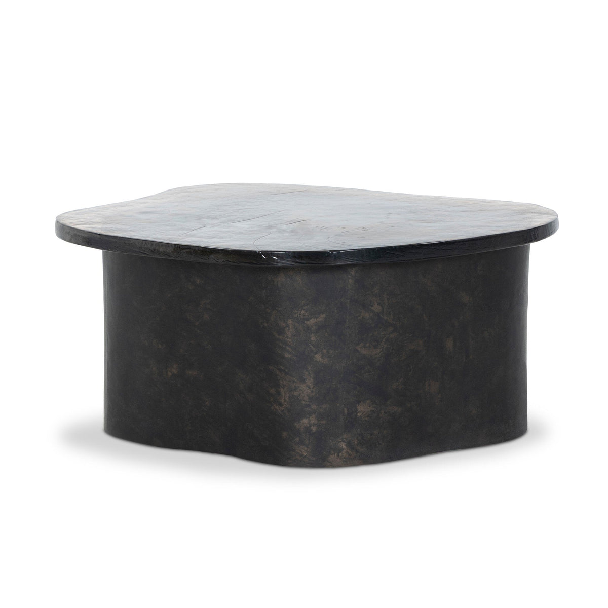 Efran Nesting Coffee Table in Smoked Brown Cast Glass