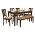 2538-60*6 6pc set (TABLE + 4 SIDE CHAIRS + 1 BENCH) - 2538-60*6