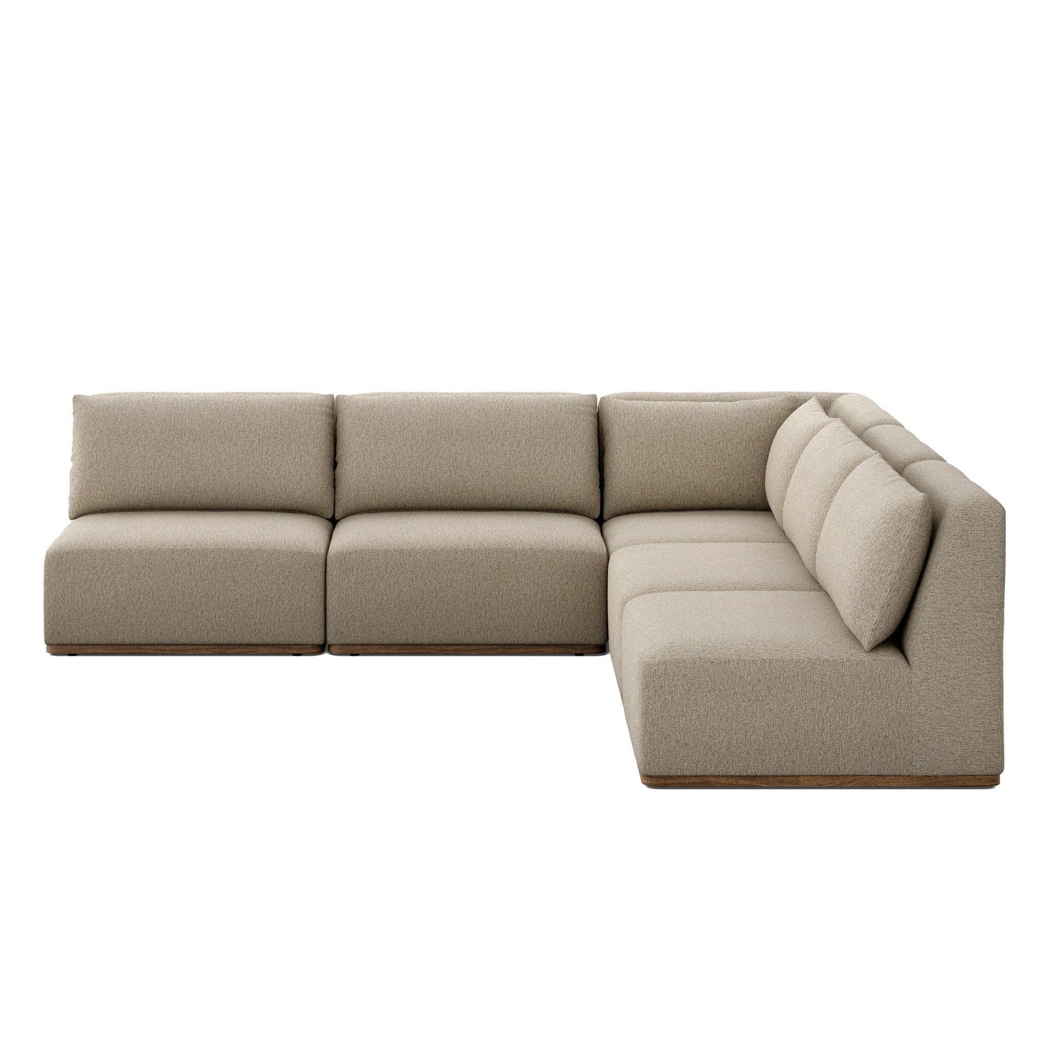 Adler Outdoor 5-Piece Sectional in Concha Fog