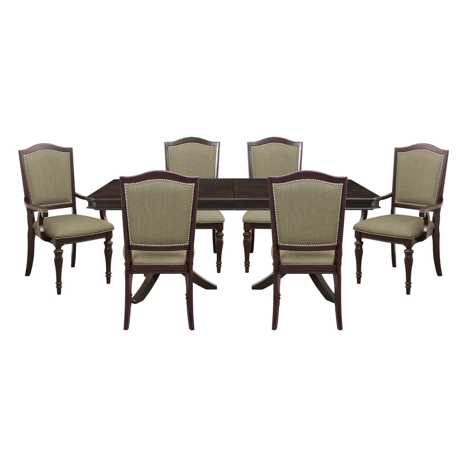 2615DC-96*7 7pc set (TABLE + 2 ARM CHAIRS + 4 SIDE CHAIRS) - 2615DC-96*7