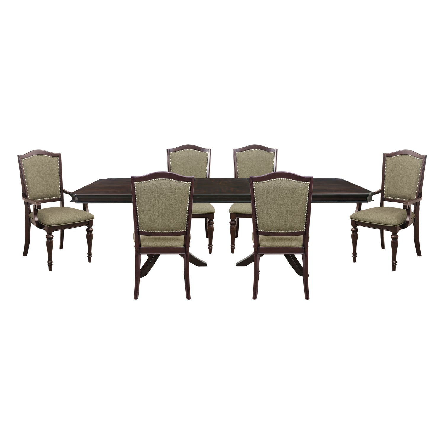 2615DC-96*7 7pc set (TABLE + 2 ARM CHAIRS + 4 SIDE CHAIRS) - 2615DC-96*7