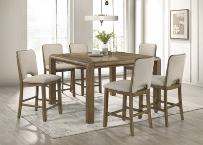 Cockrell Brown/Beige Extendable Counter Height Set from Crown Mark - Luna Furniture