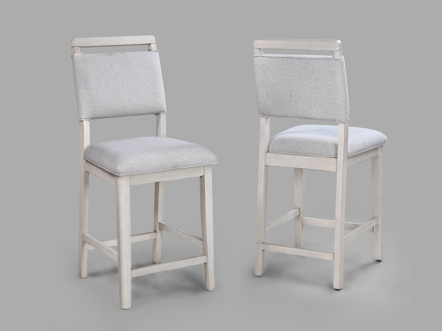 Blanche Gray Round Counter Height Dining Set from Crown Mark - Luna Furniture