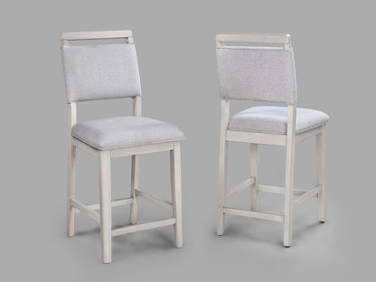 Blanche Gray Round Counter Height Dining Set from Crown Mark - Luna Furniture