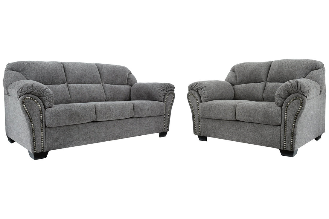 Allmaxx Pewter Sofa and Loveseat -  Ashley - Luna Furniture