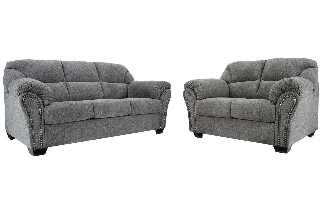 Allmaxx Pewter Sofa and Loveseat -  Ashley - Luna Furniture