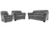 Allmaxx Pewter Sofa, Loveseat and Recliner -  Ashley - Luna Furniture