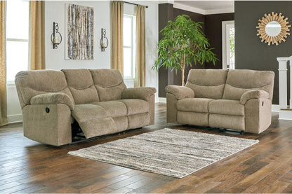 Alphons Briar Reclining Sofa and Loveseat -  Ashley - Luna Furniture