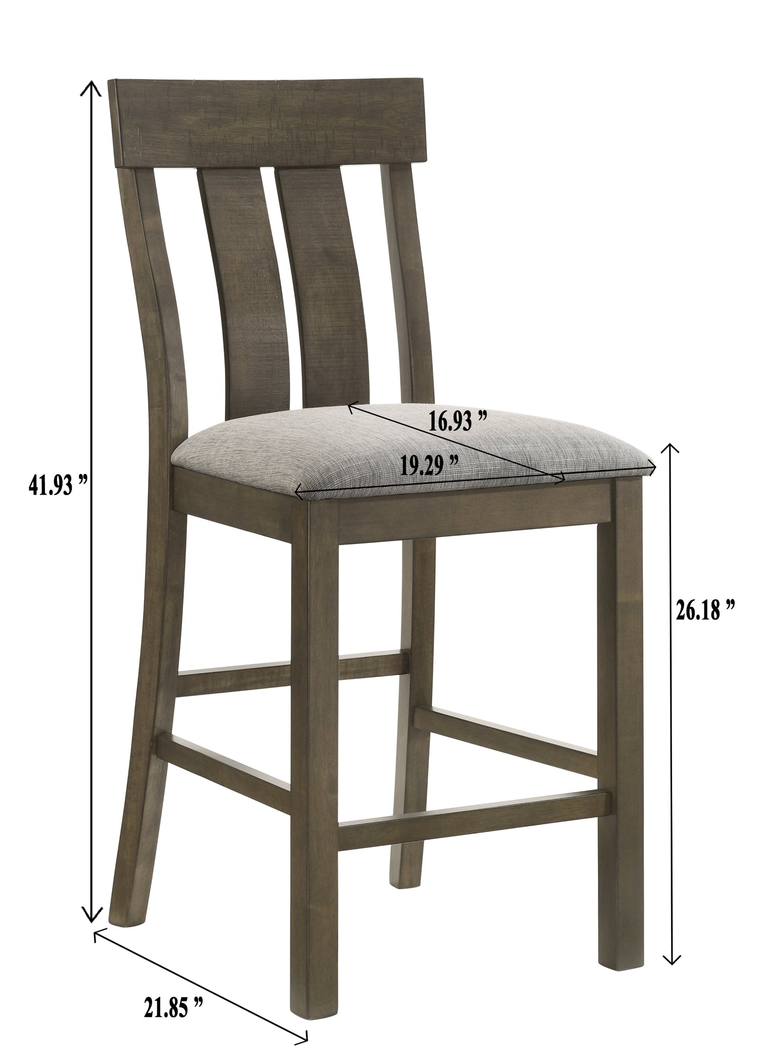 Lloyd Brown Counter Height Chair, Set of 2 from Crown Mark - Luna Furniture