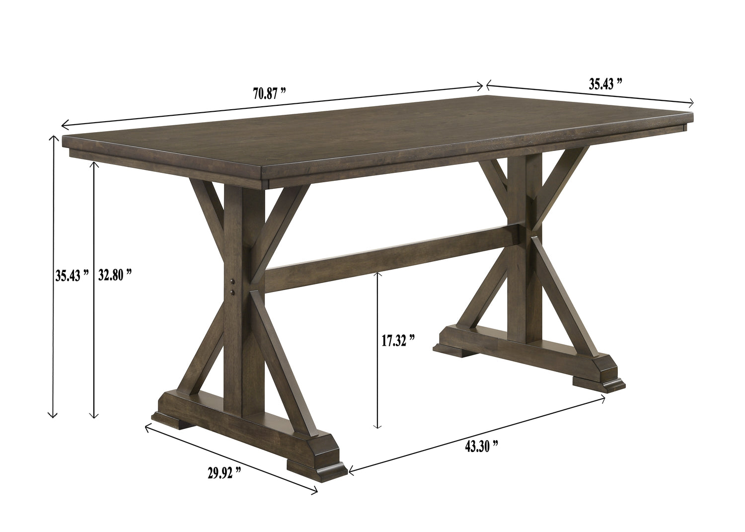 Lloyd Brown Counter Height Set from Crown Mark - Luna Furniture