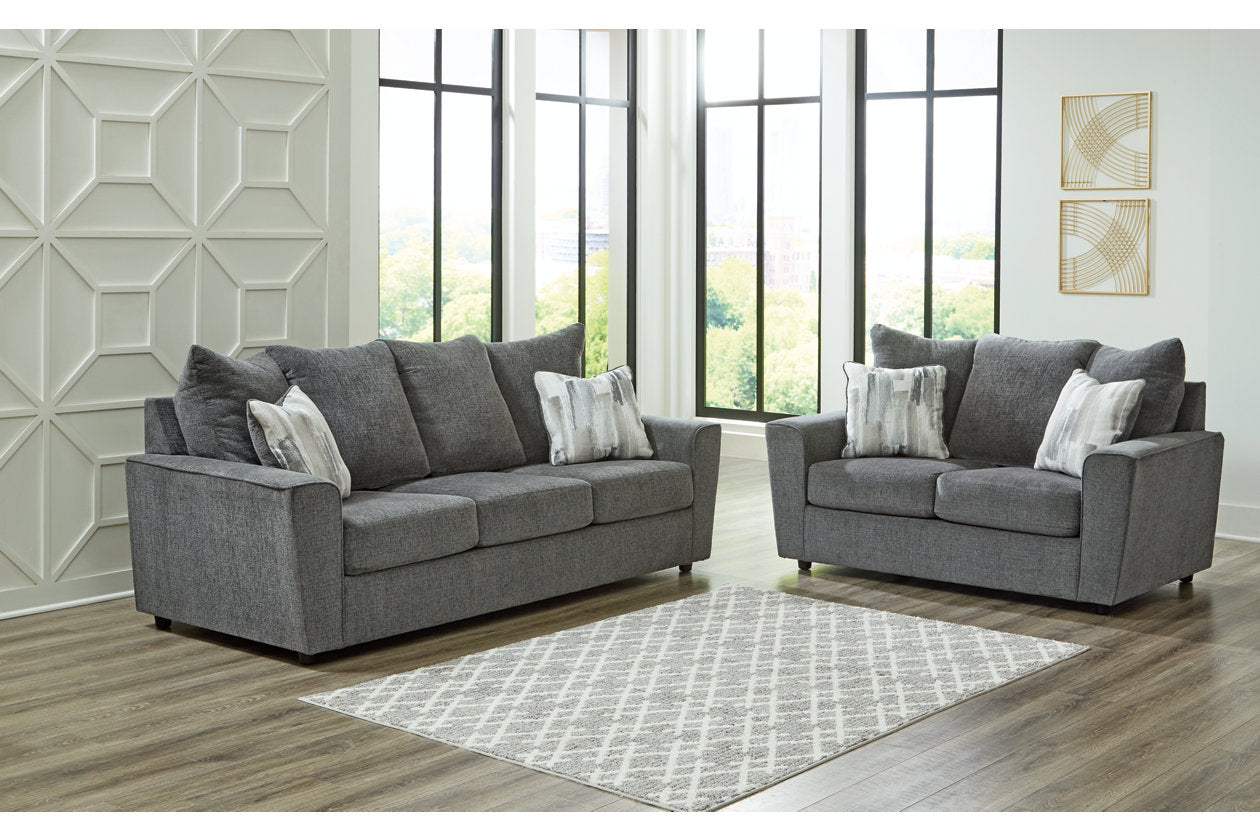 Stairatt Gravel Sofa, Loveseat, Chair and Ottoman -  Ashley - Luna Furniture