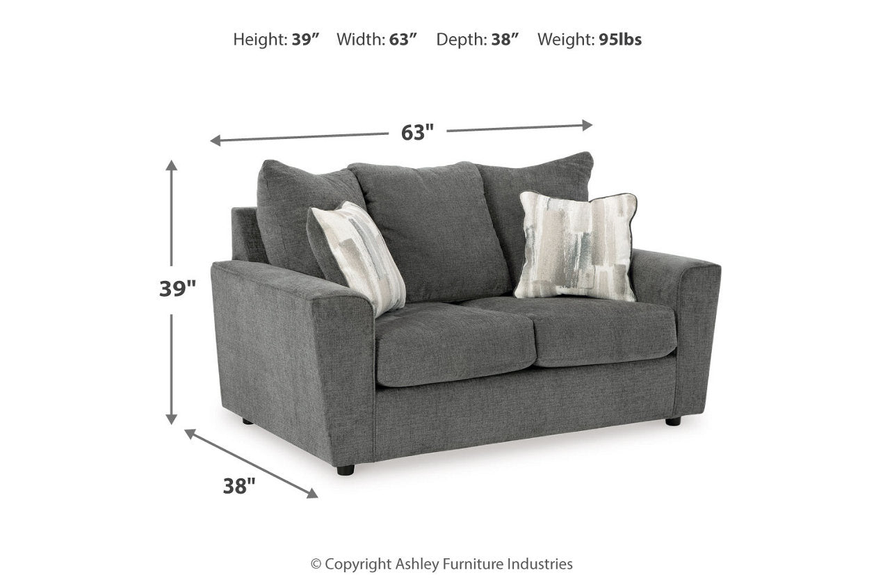 Stairatt Gravel Sofa, Loveseat, Chair and Ottoman -  Ashley - Luna Furniture
