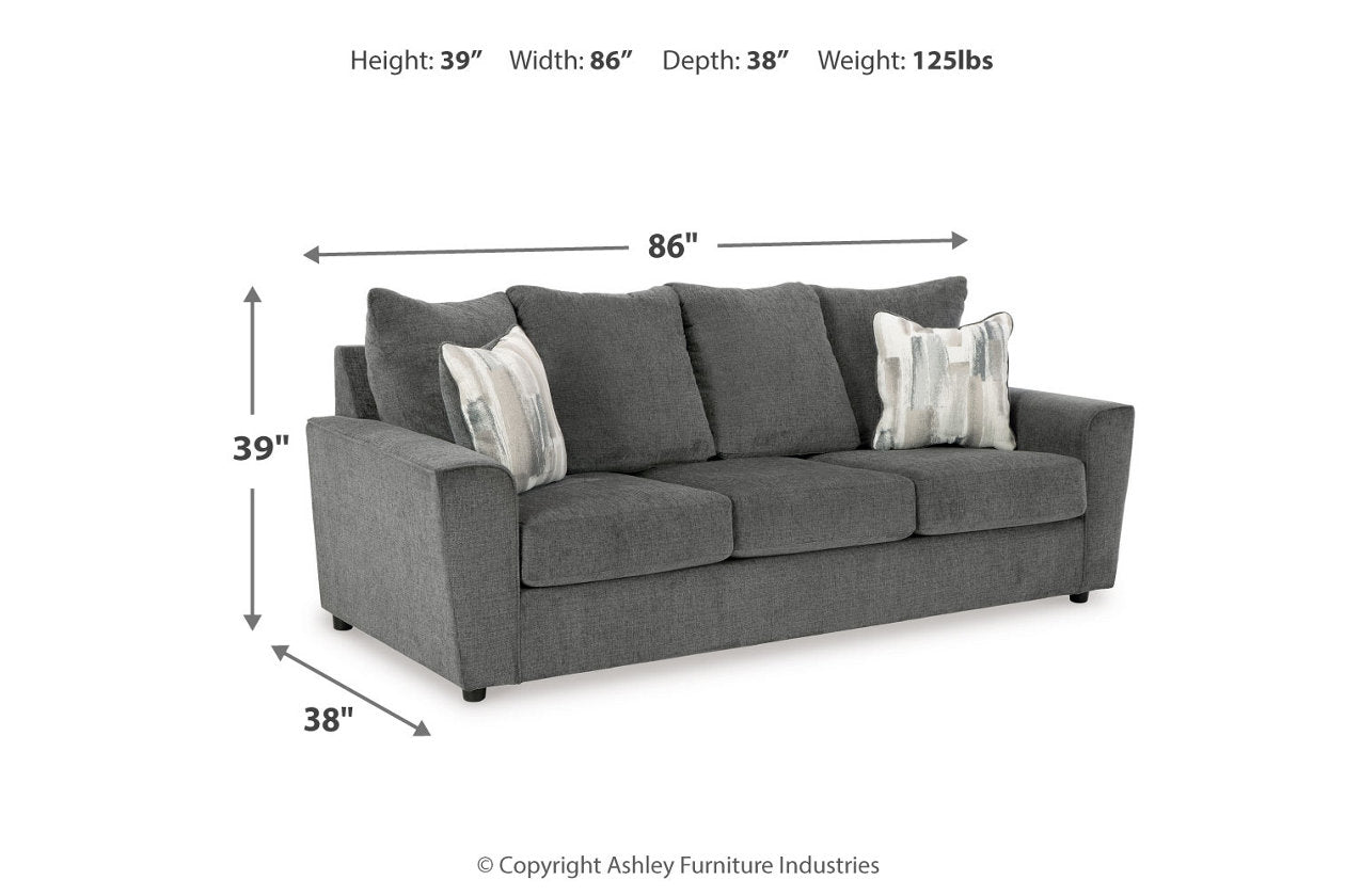 Stairatt Gravel Sofa, Loveseat, Chair and Ottoman -  Ashley - Luna Furniture