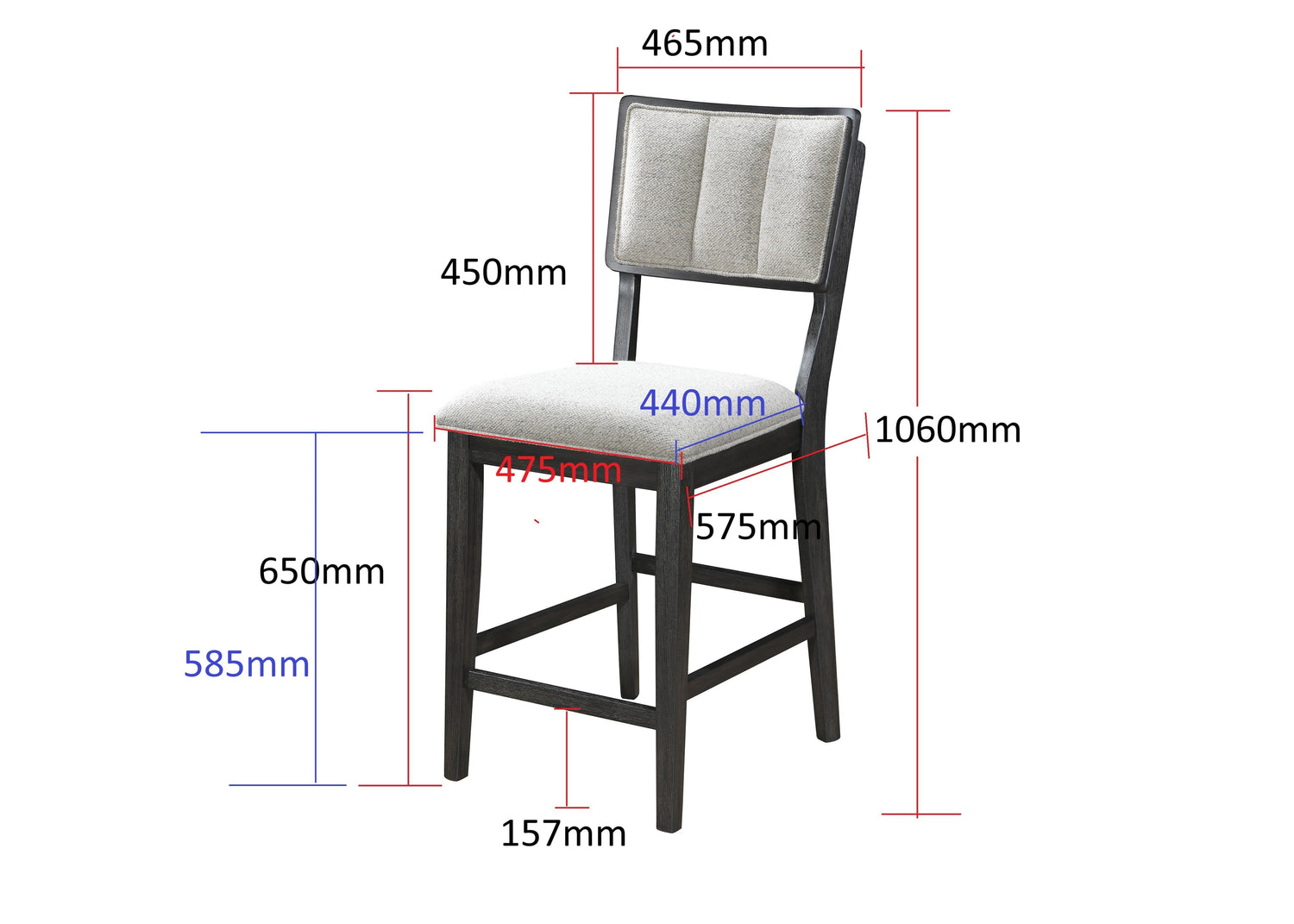Cline Light Gray Counter Height Dining Set from Crown Mark - Luna Furniture