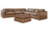Emilia Caramel 5-Piece Sectional and Ottoman -  Ashley - Luna Furniture