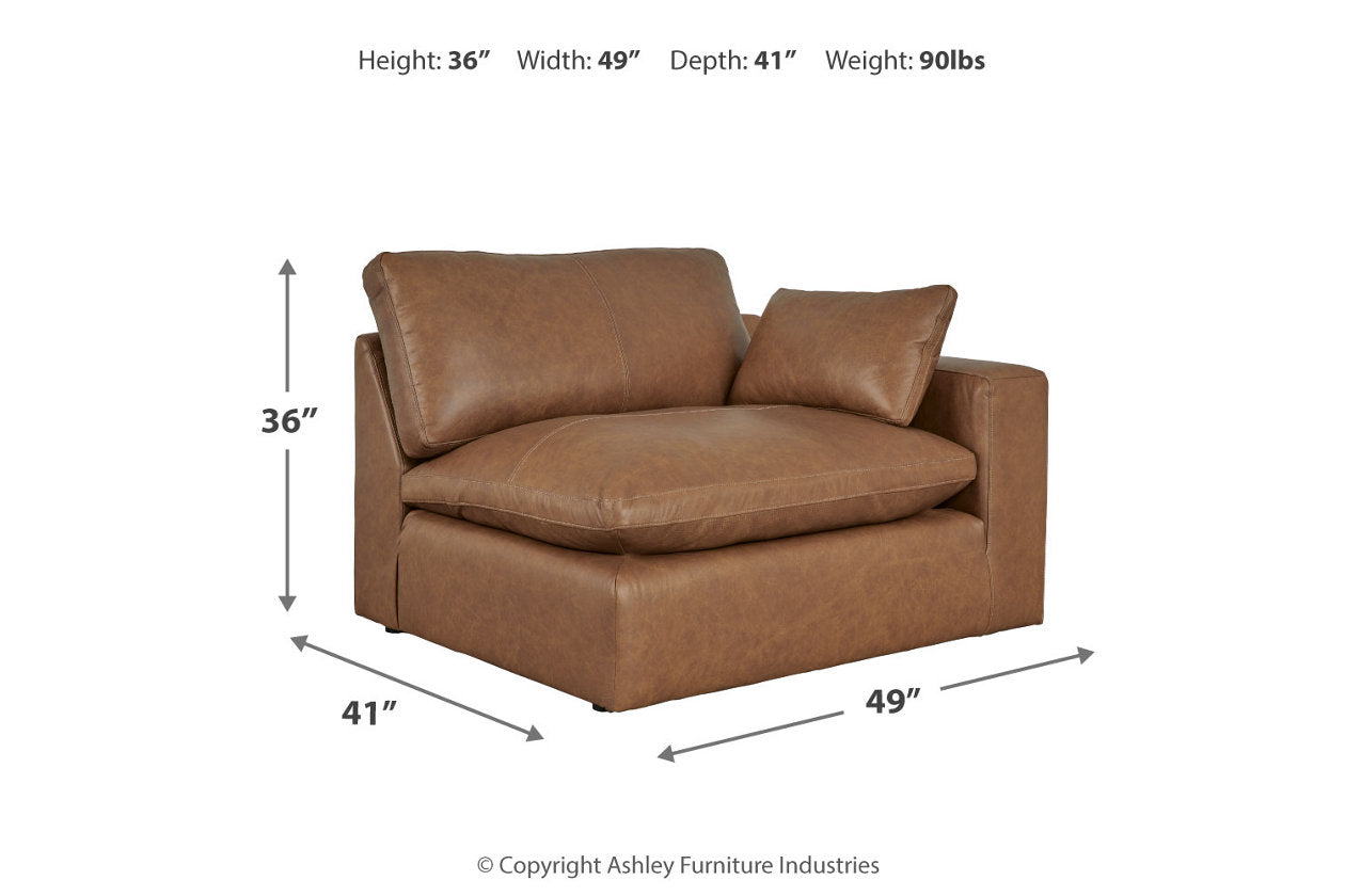 Emilia Caramel 5-Piece Sectional and Ottoman -  Ashley - Luna Furniture