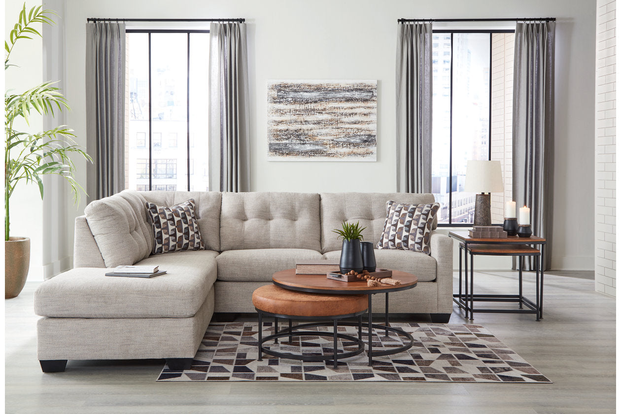 Mahoney Pebble 2-Piece Sectional with Chaise -  Ashley - Luna Furniture