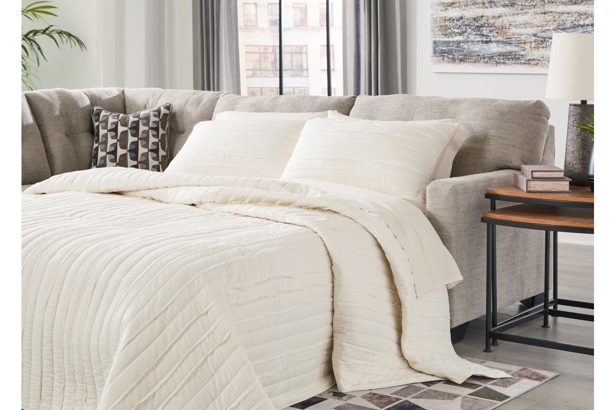 Mahoney Pebble 2-Piece Sleeper Sectional with Chaise -  Ashley - Luna Furniture