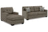 Mahoney Chocolate Sofa and Chaise -  Ashley - Luna Furniture