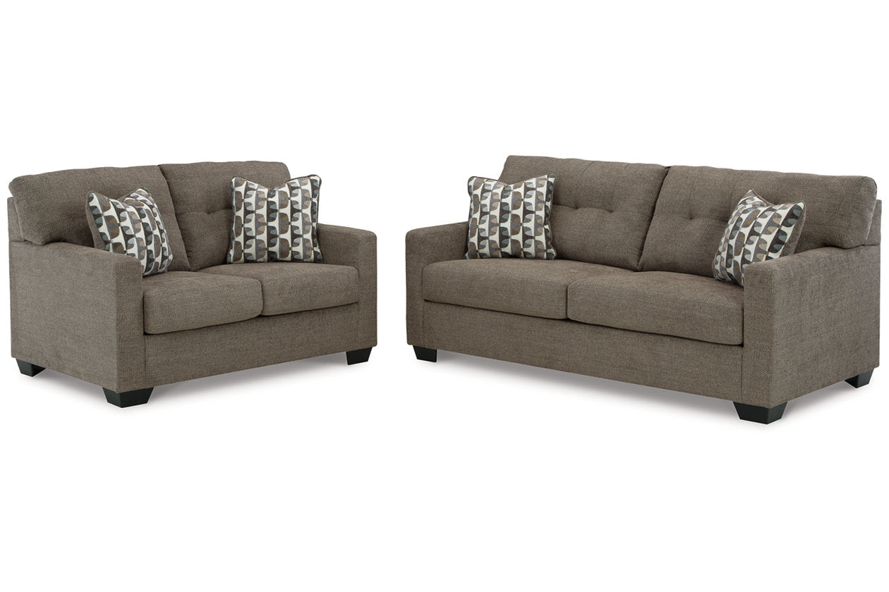 Mahoney Chocolate Sofa and Loveseat -  Ashley - Luna Furniture