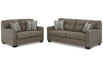 Mahoney Chocolate Sofa and Loveseat -  Ashley - Luna Furniture