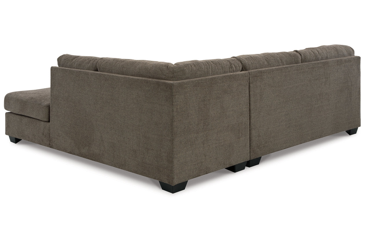 Mahoney Chocolate 2-Piece Sleeper Sectional with Chaise -  Ashley - Luna Furniture