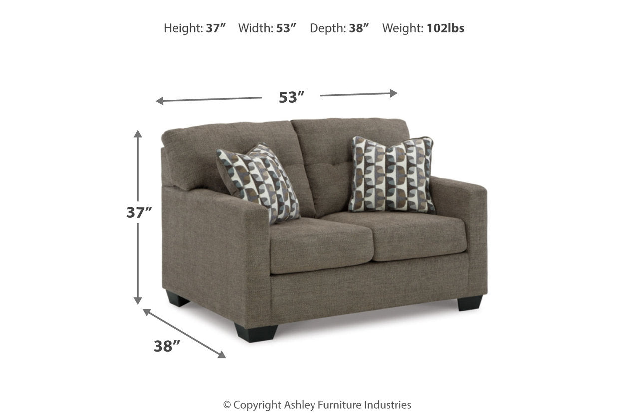 Mahoney Chocolate Sofa and Loveseat -  Ashley - Luna Furniture
