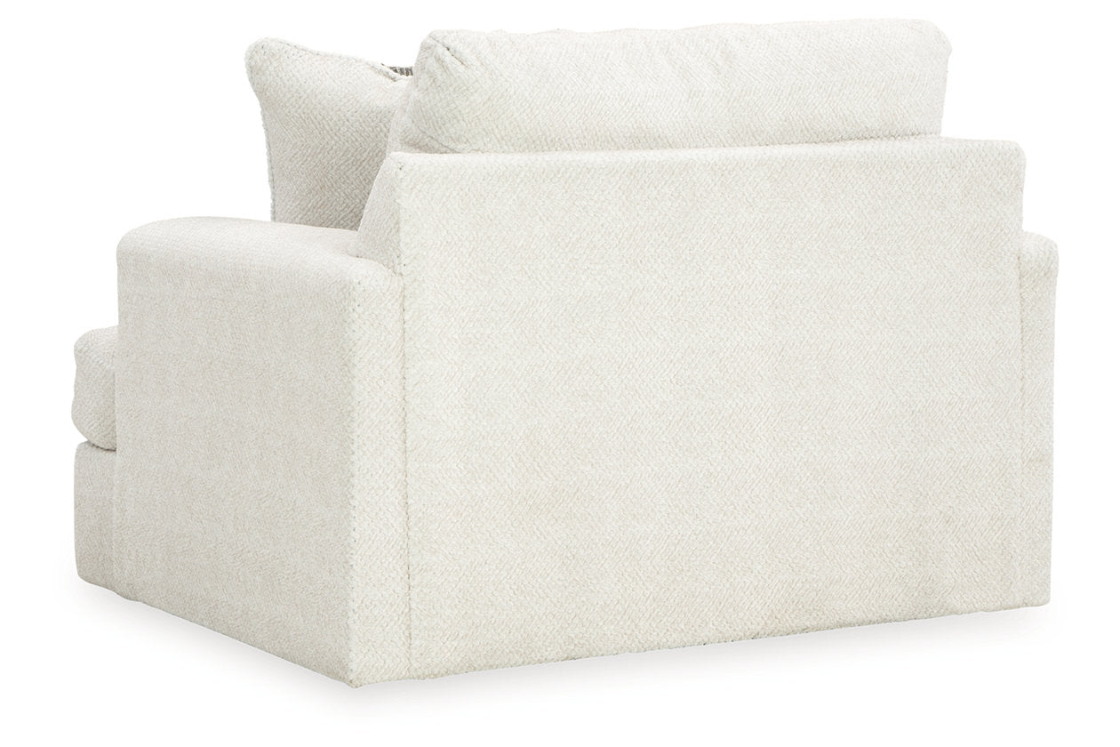 Karinne Linen Oversized Chair and Ottoman -  Ashley - Luna Furniture