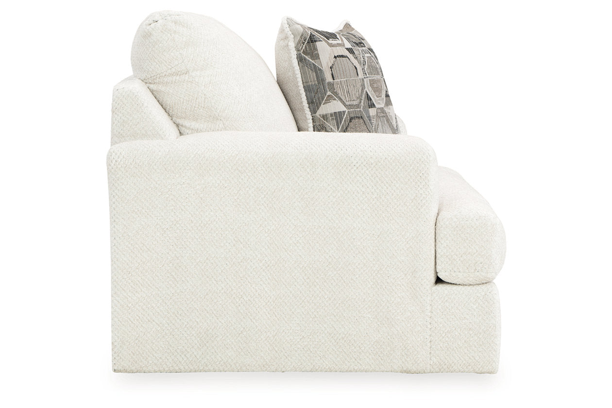 Karinne Linen Sofa, Loveseat, Oversized Chair and Ottoman -  Ashley - Luna Furniture