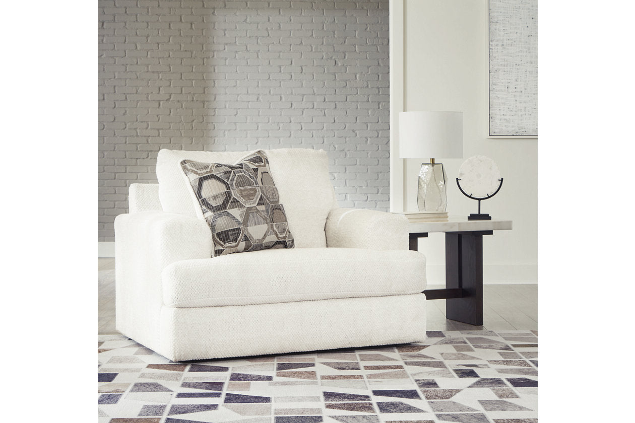 Karinne Linen Loveseat and Chair -  Ashley - Luna Furniture