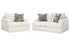 Karinne Linen Loveseat and Chair -  Ashley - Luna Furniture