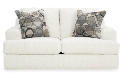 Karinne Linen Loveseat and Chair -  Ashley - Luna Furniture