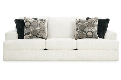 Karinne Linen Sofa, Loveseat, Oversized Chair and Ottoman -  Ashley - Luna Furniture