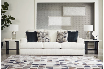 Karinne Linen Sofa, Loveseat, Oversized Chair and Ottoman -  Ashley - Luna Furniture