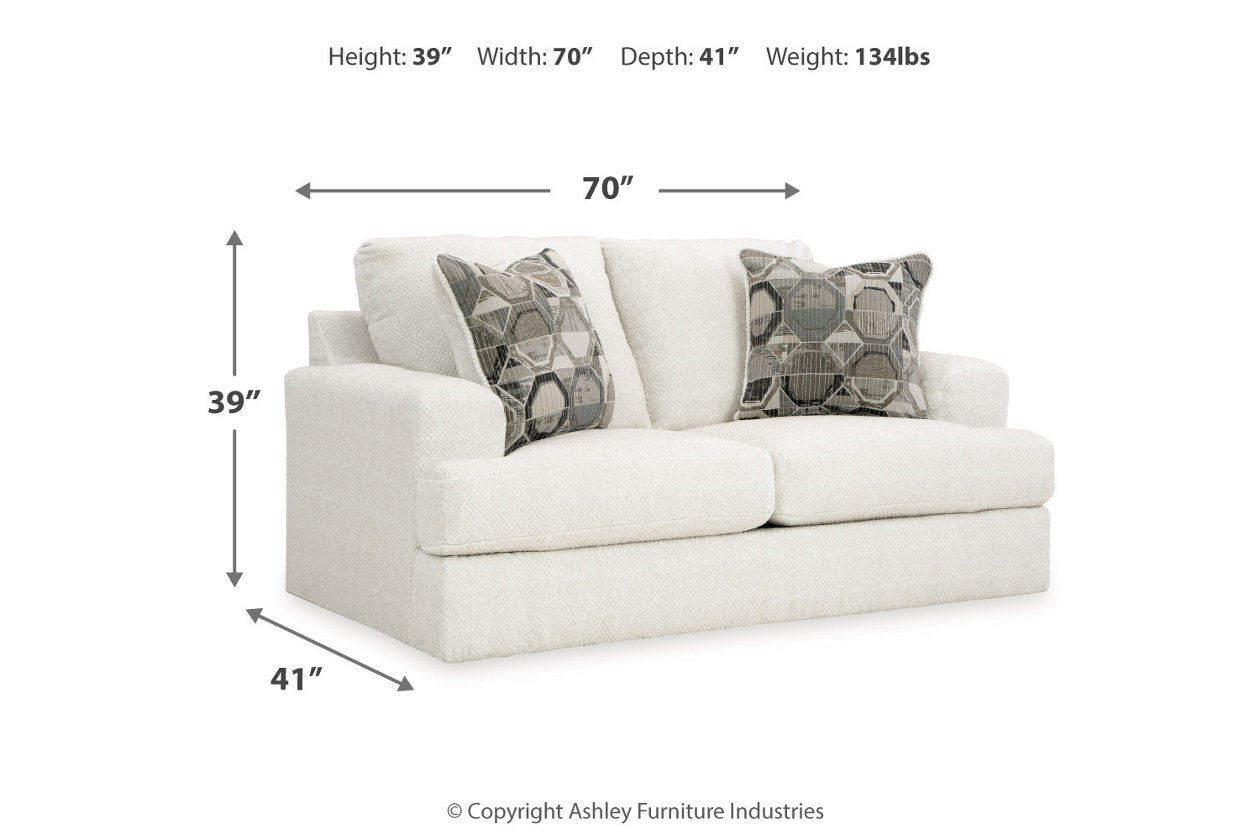 Karinne Linen Sofa, Loveseat, Oversized Chair and Ottoman -  Ashley - Luna Furniture