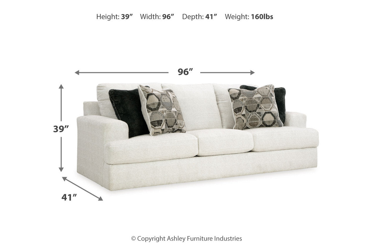 Karinne Linen Sofa, Loveseat, Oversized Chair and Ottoman -  Ashley - Luna Furniture