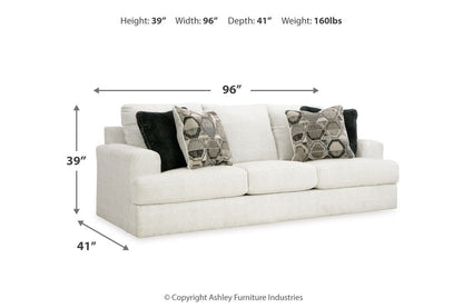 Karinne Linen Sofa, Loveseat, Oversized Chair and Ottoman -  Ashley - Luna Furniture