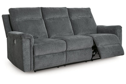 Barnsana Gravel Power Reclining Sofa, Loveseat and Recliner -  Ashley - Luna Furniture