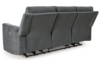 Barnsana Gravel Power Reclining Sofa, Loveseat and Recliner -  Ashley - Luna Furniture