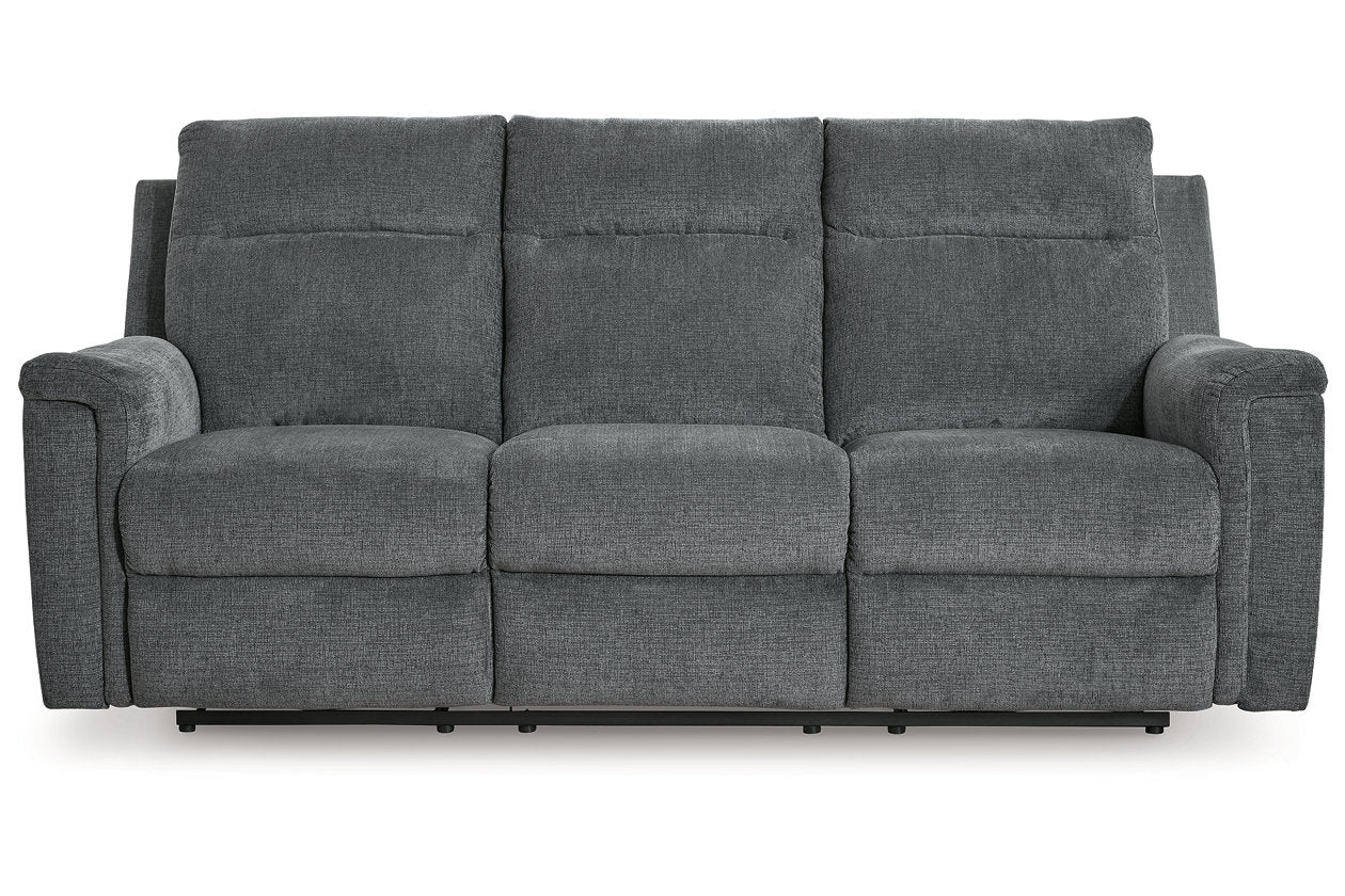 Barnsana Gravel Power Reclining Sofa, Loveseat and Recliner -  Ashley - Luna Furniture