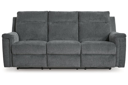 Barnsana Gravel Power Reclining Sofa, Loveseat and Recliner -  Ashley - Luna Furniture