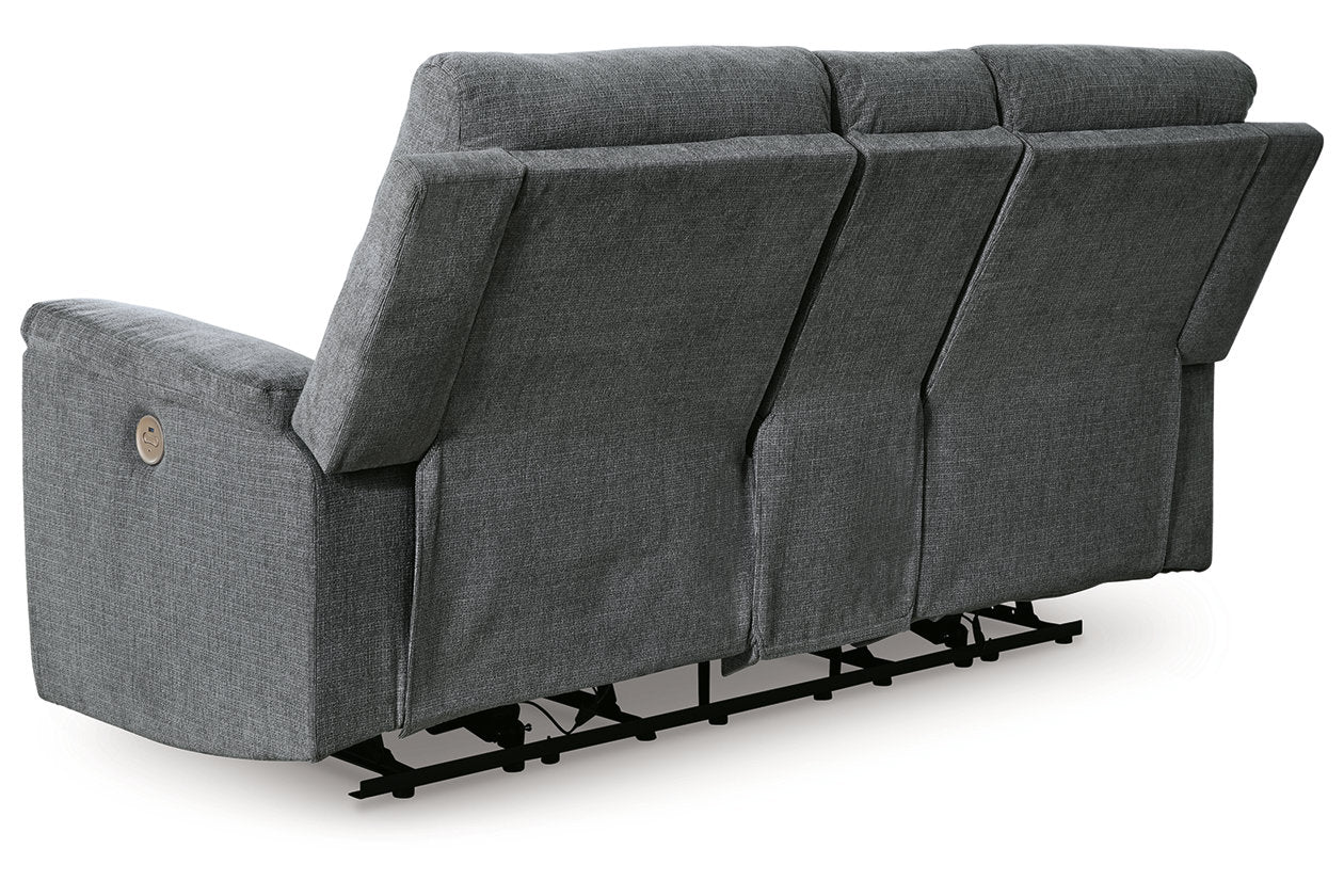 Barnsana Gravel Power Reclining Sofa, Loveseat and Recliner -  Ashley - Luna Furniture