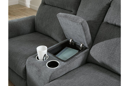 Barnsana Gravel Power Reclining Sofa, Loveseat and Recliner -  Ashley - Luna Furniture