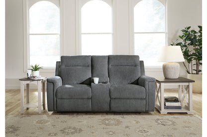 Barnsana Gravel Power Reclining Sofa, Loveseat and Recliner -  Ashley - Luna Furniture