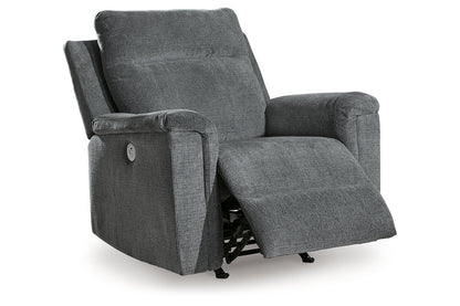 Barnsana Gravel Power Reclining Sofa, Loveseat and Recliner -  Ashley - Luna Furniture
