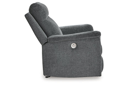 Barnsana Gravel Power Reclining Sofa, Loveseat and Recliner -  Ashley - Luna Furniture