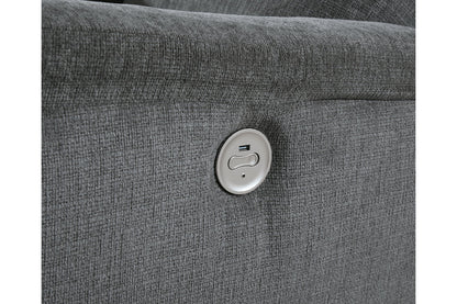Barnsana Gravel Power Reclining Sofa, Loveseat and Recliner -  Ashley - Luna Furniture