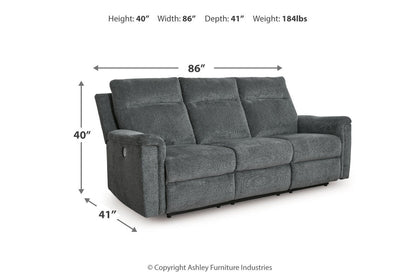 Barnsana Gravel Power Reclining Sofa, Loveseat and Recliner -  Ashley - Luna Furniture